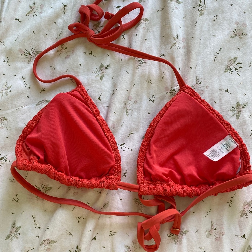 Sarah Cameron Aerie Red Crochet Bikini Top - Picture 5 of 5